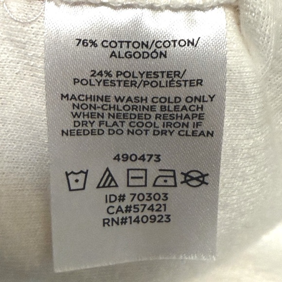 Loft Outlet Square Neck Floral Textured Bell Sleeve Blouse Off White XL - Picture 6 of 6